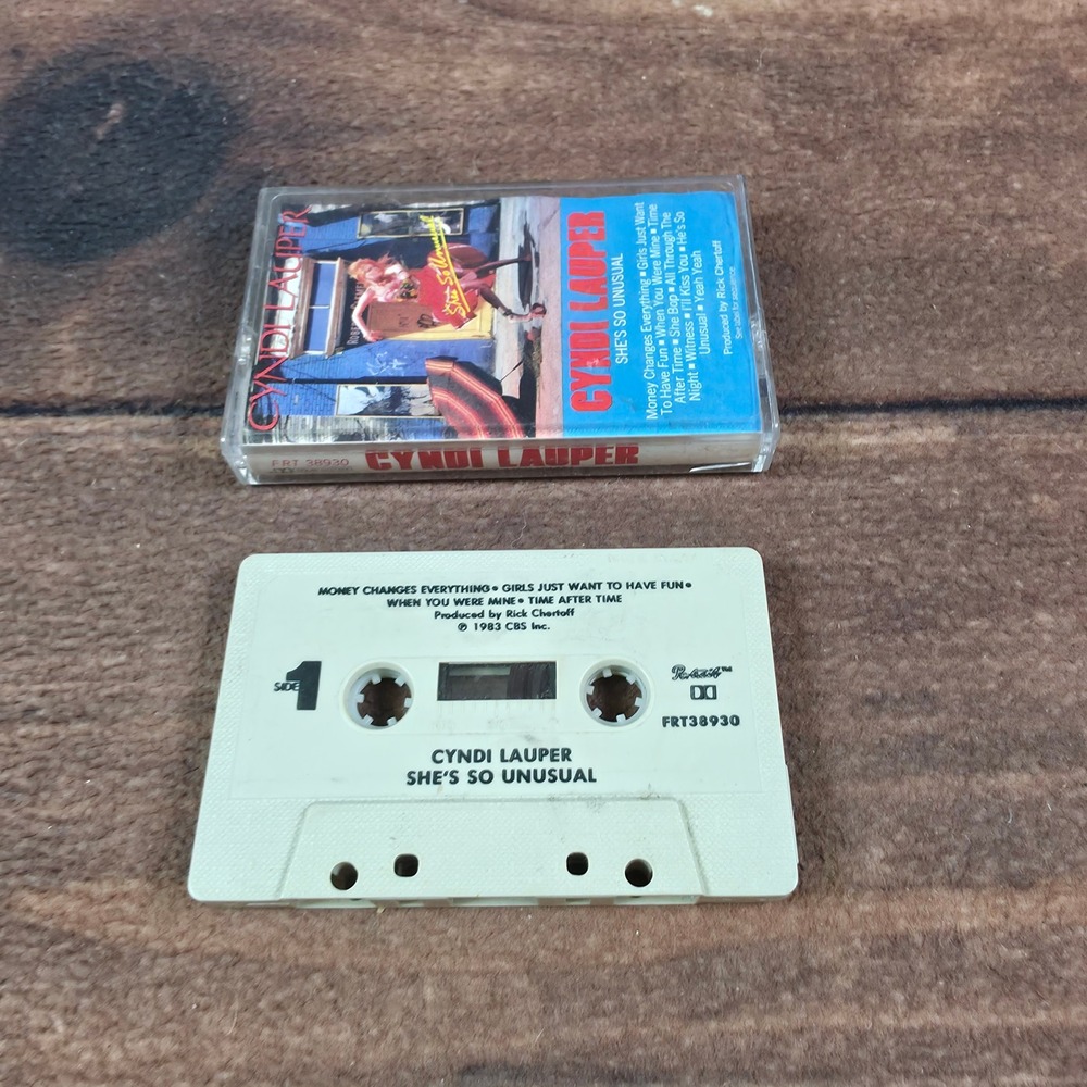 Cyndi Lauper Cassette Tape She's So Unusual White Good 1983 Portrait FRT38930